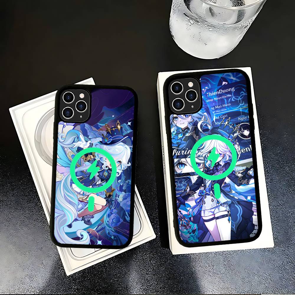 Game F-furina For Magsafe Phone Case For IPhone 16 15 11 12 13 14 17 Pro Max Plus Magnetic Wireless Charge