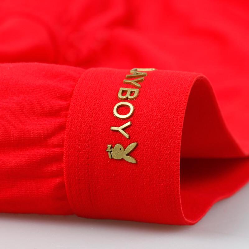 PLAYBOY Men's Red Boxer Briefs & Socks Set