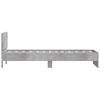 Vidaxl Bed Frame with Headboard, Concrete Grey, 75X190 Cm