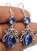 Blue Topaz Gemstone Ethnic Handmade Drop Dengle Earring Jewelry ER 183