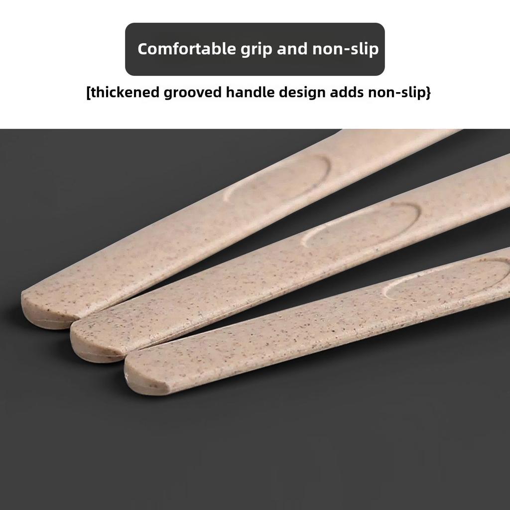 Degradable Tableware Environmentally Friendly Disposable Rice Husk Knife, Fork and Spoon Wheat Straw Spoon Household and Commercial Cake Spoon