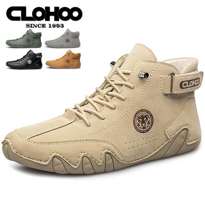 CLOHOO Sapatos Casuais de Couro Tênis Masculino Moda Lazer Caminhada Sapatos Loafer Calçados Confortáveis Botas Masculinas de Luxo 2026 Novo