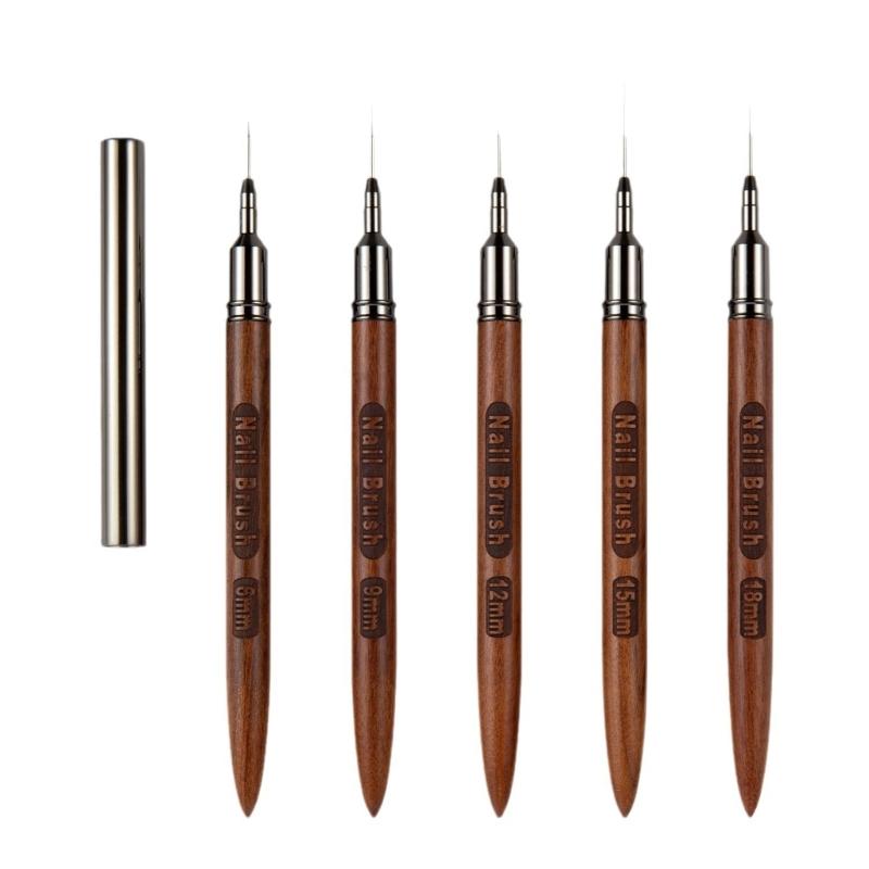 Painting Nails Art Brush Nails Art Liner Brush Nail Dotting Drawing Tool 6/9/12/15/18mm Nail Gel Polish Painting Brush 1