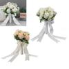 Wedding Bouquets Flower Hand Bouquet Silk Artificial Fake Flowers for Bride Wedding Party and Church