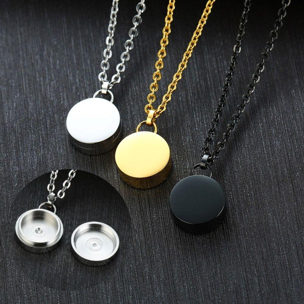 

з ланцюжком банок для побажань, намисто з нержавіючої сталі, флакон з духами, кулон, переносне меморіальне намисто срібний