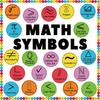50PCS Math Bulletin Board Set Math Classroom Decoration Symbols Vocabulary Paper Cutout Mathematics Educational Bulletin Board Math Signs Poster for
