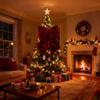 Large Red Velvet Bow Christmas Tree Hanging Pendants 2025 Christmas Party Decoration New Year Holiday Home DIY Ornaments