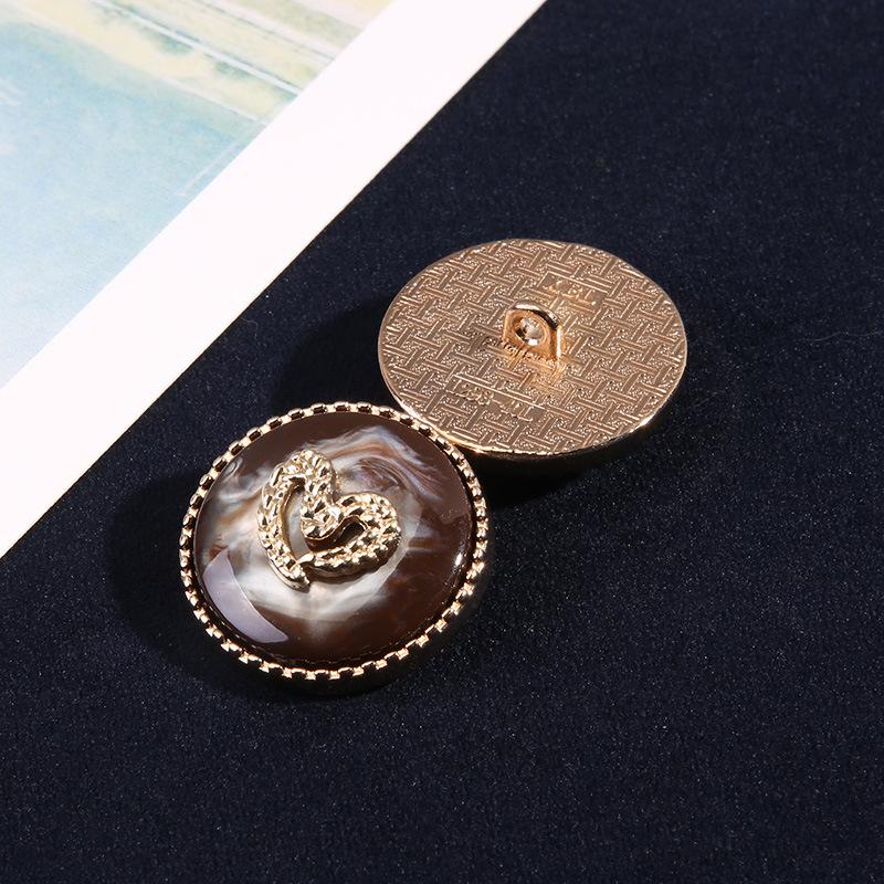 Clothes Buttons Beautiful Exquisite Round Buttons Versatile Coat Jacket Sweater High-End Metal Button Accessories