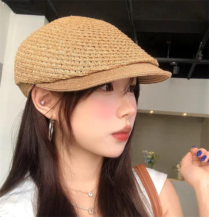202604-27-AISHNG  ins chic SUMMER Breathable Weave Fashion Classic Forward cap men women leisure visors hat