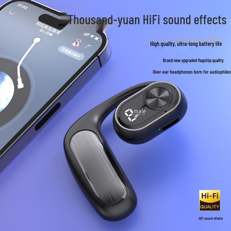 M35 Wireless Bluetooth Open-Ear Air Conduction Earbuds for Sports Running with 5.3 Stereo Sound.