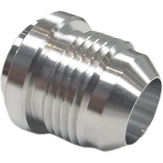 Riloer Aufschweiß-Nippel 12AN Schlauchanschlussnippel Schweißbares Aluminium JIC 12 an Bördelgewinde Kraftstofföl-Adapterfitting