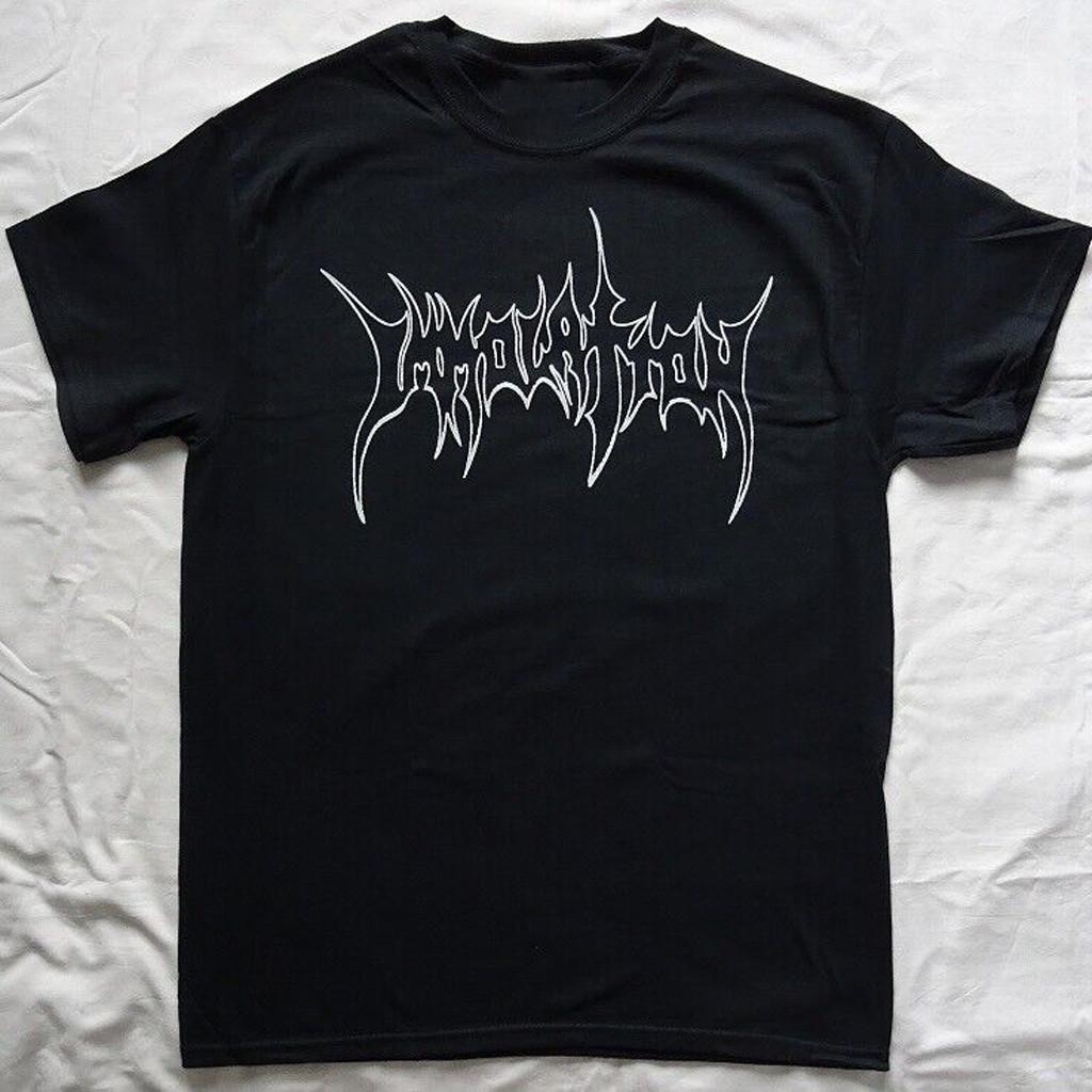 Immolation Band Logo T-Shirt S-5Xl Black All Sizes Short Sleeve