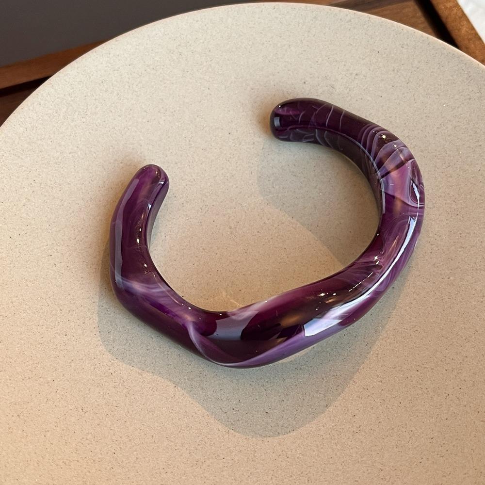 

Многоцветный геометрический открытый браслет-манжета с акриловой текстурой, простые браслеты-манжеты, женские украшения