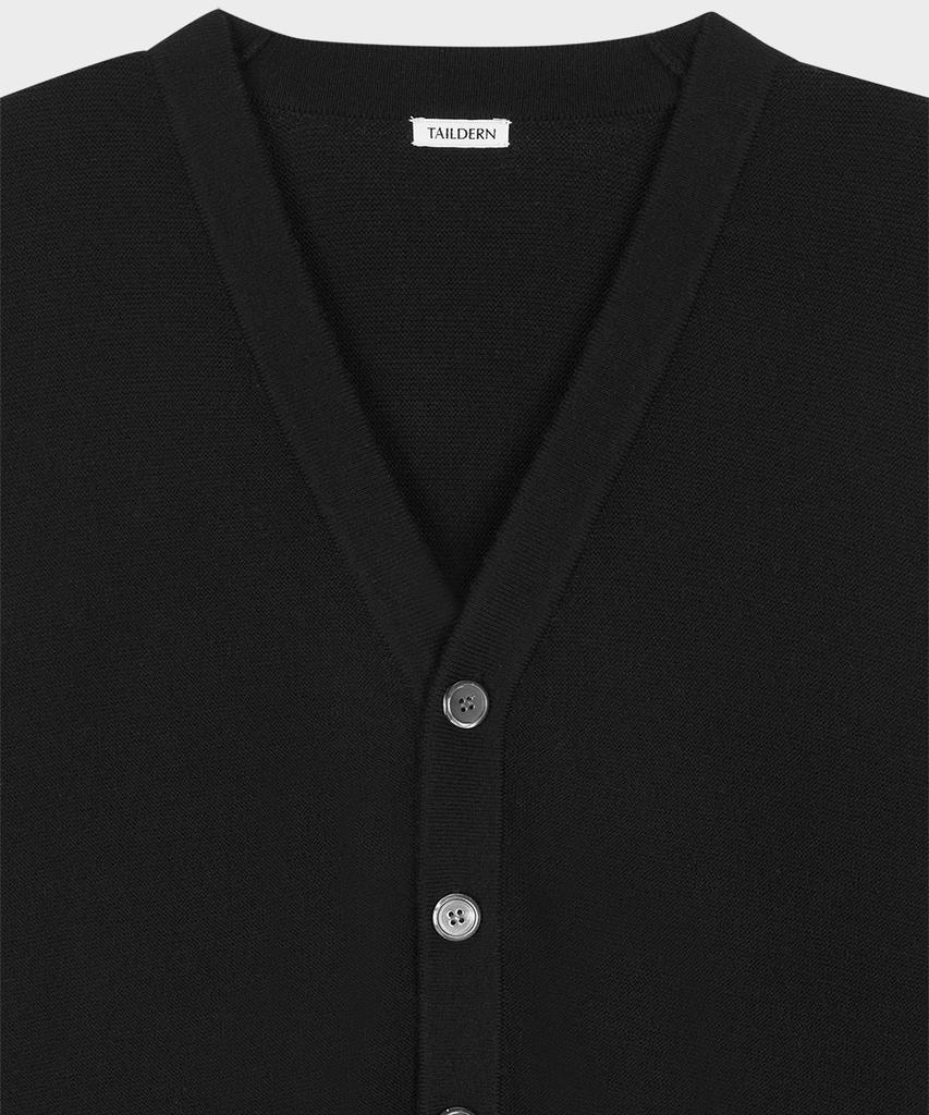 Teildeon Wool Cashmere Knit Vest Black