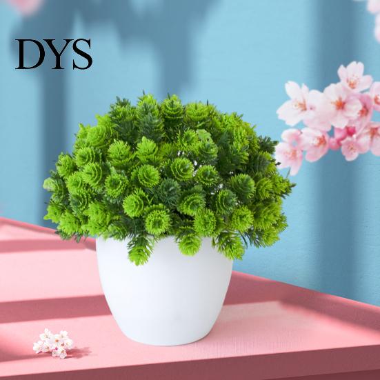 Artificial Plant Pot Realistic Energetic Decorative Vivid UV-resistant Fake Desktop Ornament Bonsai Office Decor