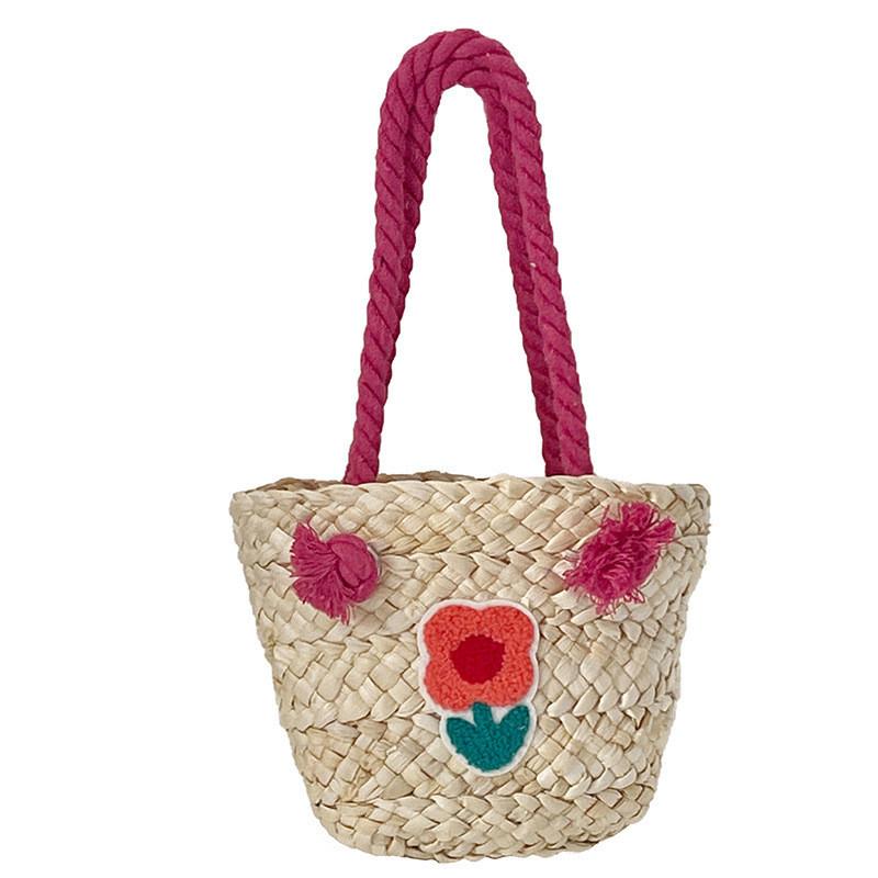 Modern Children's Casual Handbag Handwoven Straw Bag Available In Multiple Colors