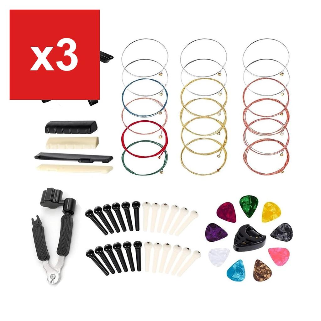 Guitar Accessory Kit HNENCIER with Acoustic Guitar Strings, Picks, and 3-in-1 String Winder