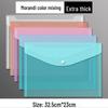 Waterproof A4 Plastic Document Bag with Snap Closure - Transparent, Thickened for File Storage and Organization