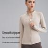 Damen Schlankmachende Fleece-Yoga-Jacke - Stehkragen, Verdickt für Herbst/Winter
