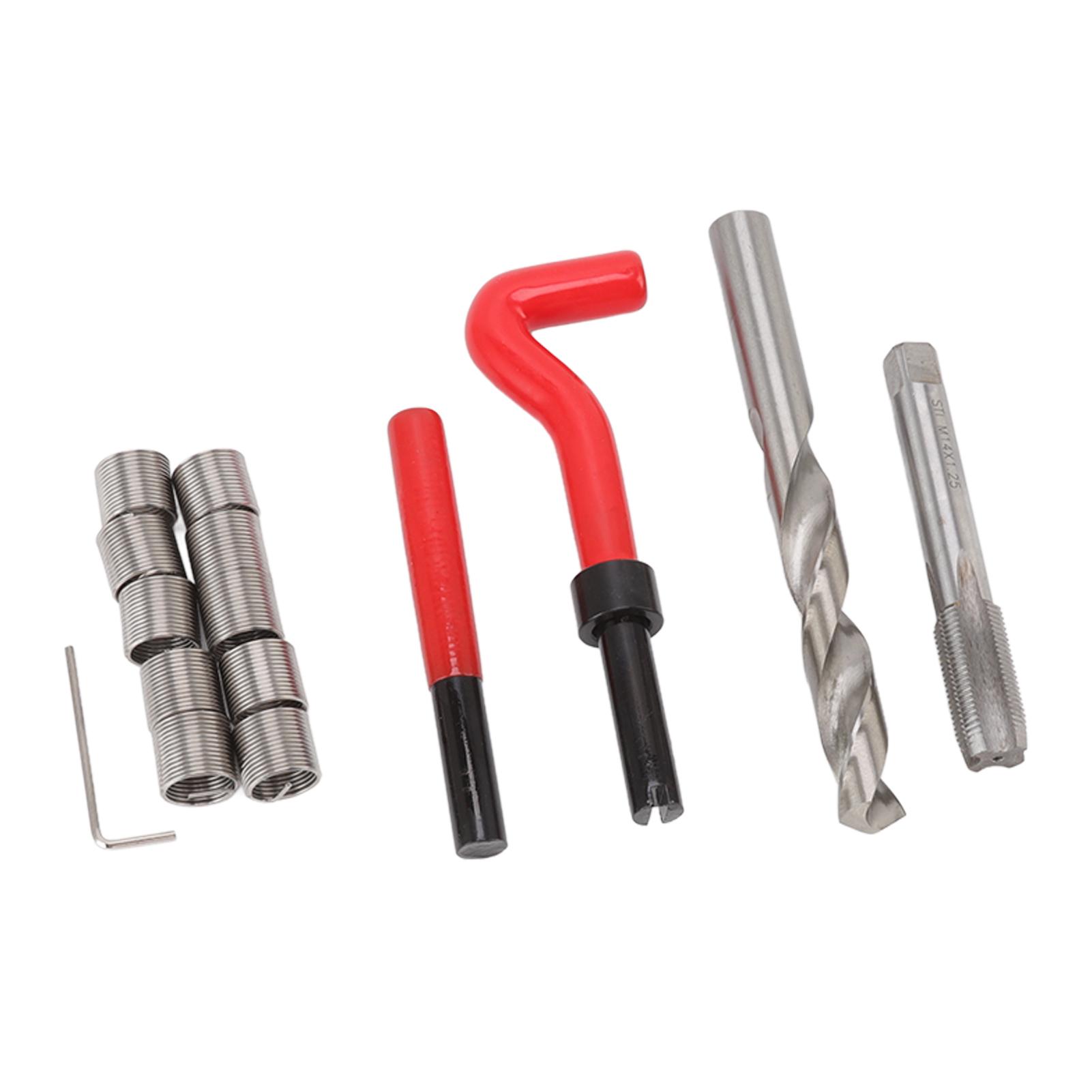

Набор для ремонта резьбы Метрический Стальной Сверло Метчик Вставки Инструмент для ремонта автомобильного двигателя M14x1.25