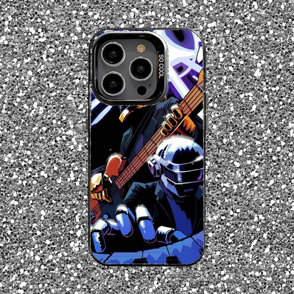Daft Punk Phone Case For iPhone 16,15,14,13,12,11,Pro,XS,Max,Plus,Mini,SE Black Candy Matte Shockproof Cover