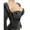 Modisches, durchsichtiges, langärmliges Kleid aus Drillichnetz für Damen