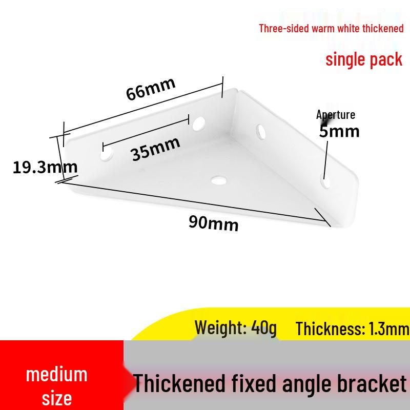 Reinforced 90° Right Angle Bracket for Cabinets, Beds, and Corner Support