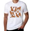 Red Miniature Pinscher cute illustration pattern TShirt Summer Print Short Sleeve Tee