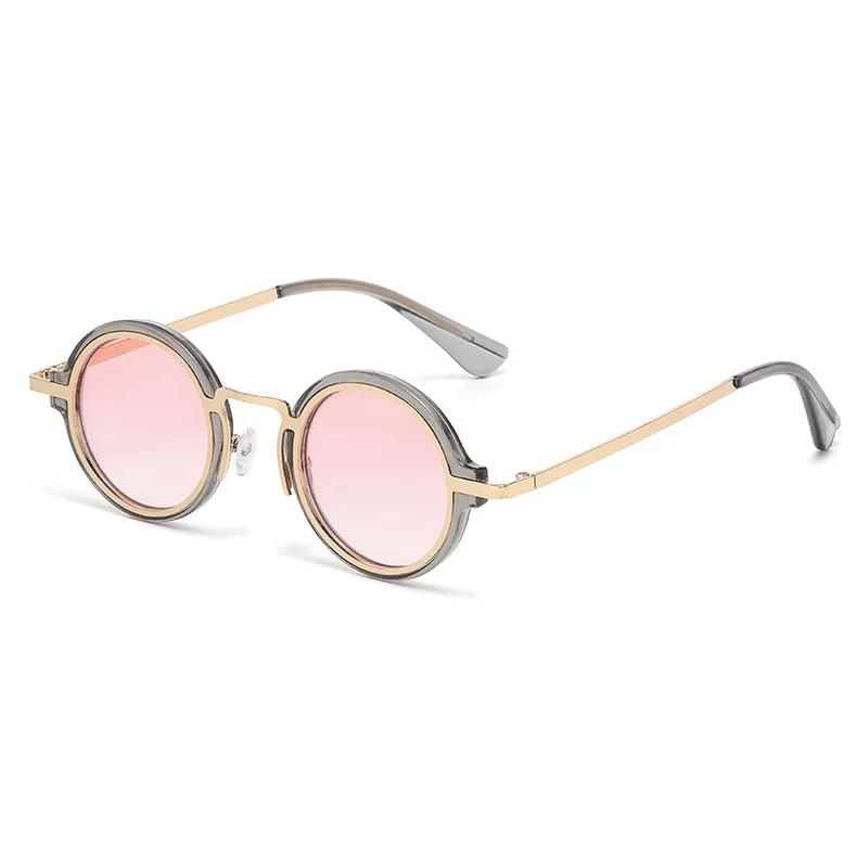 

Fashionable Hip-Hop Punk Style Round Frame Sunglasses Unisex Outdoor UV-Protective Eyewear UV400 Classic Driving Shades