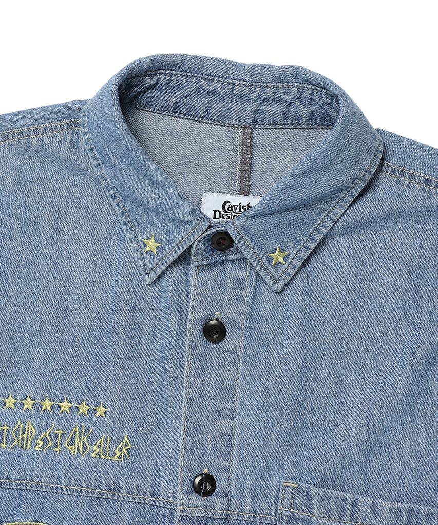 CAVISH Cvs Washed Denim Shirt Blue(Cv2Dfuw301A)