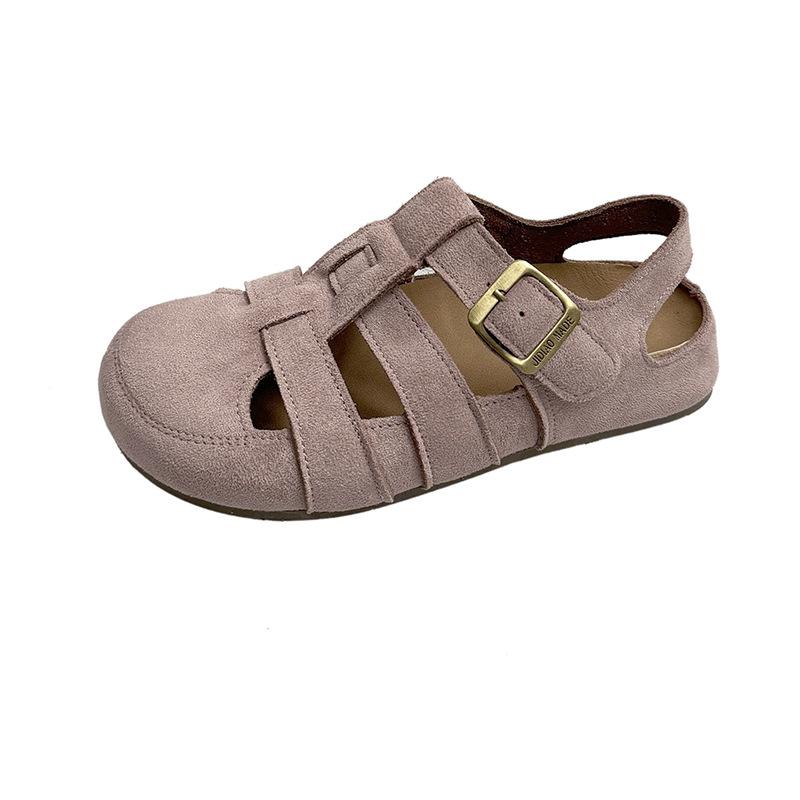 Super Fire Mori Baotou Sandals Women's 2025 Spring and Summer New Thick-soled Versatile Hollow Birken Roman Cool Slippers