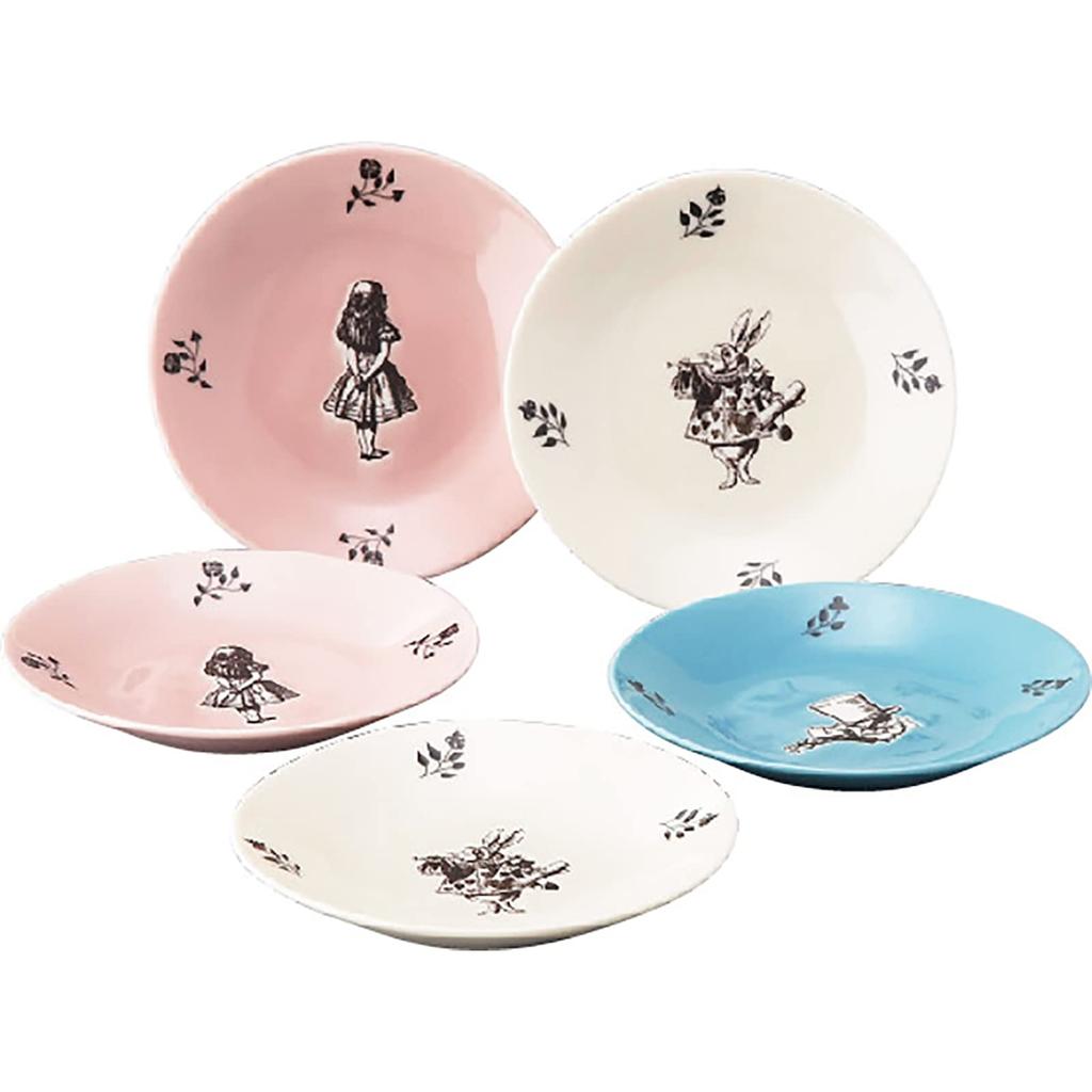 MacMillan Alice (Alice in Wonderland) Plates, 13.5cm, Set of 5, Alice Color, Tableware, Accessories, Made in Japan, ALC20-57