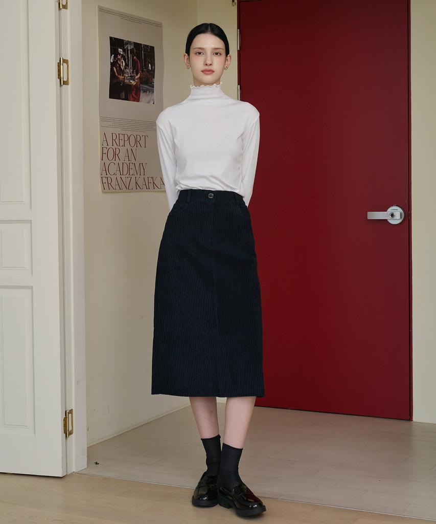 BIBYSEOB Neck Point Turtleneck White [T43]