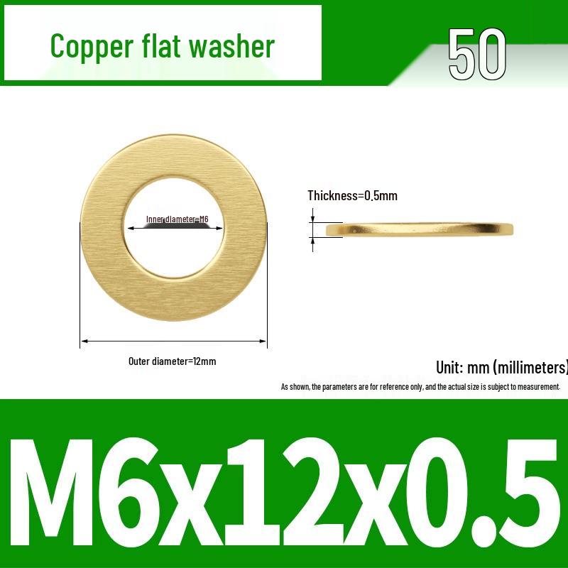 Ultra-Thin Brass Flat Washer Round Shim (Sizes M2-M20)