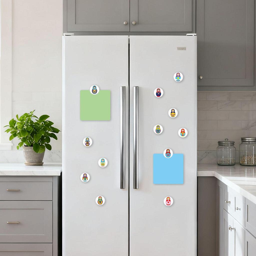 Cartoon Healing Russian Nesting Dolls Magnetic Refrigerator Sticker
