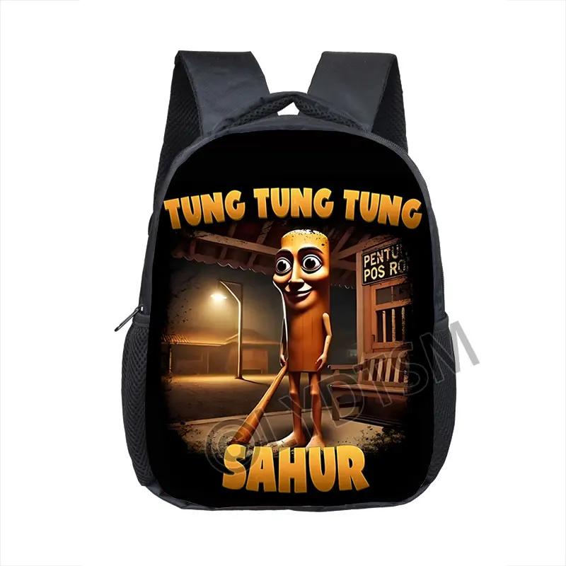 Kids Baby Cartoon School Bags 16inch Funny Italian Brainrot Small Backpack for 5-10 Years Old Tralalero Tralala Children Bookbag