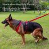 Dual Handle Elastic Dog Leash Shock Absorb Bungee Reflective Walking Lead for Medium Large Dogs Anti-Burst Pets Training Leash
