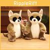 Brown Cute Avahi Laniger Cartoon Plush Doll Kid Toys For Animal Enthusiasts