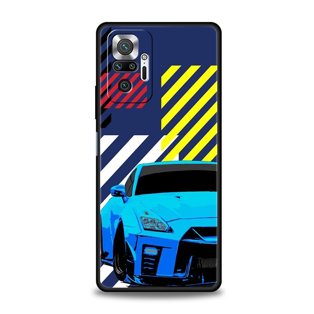 Handyhülle für Xiaomi Redmi Note 12 10 11 9 8 Pro Plus 9S 7 8T 9T 9A 8A 9C K40 Gaming Soft Cover JDM Sportwagen Lampe Flugzeug