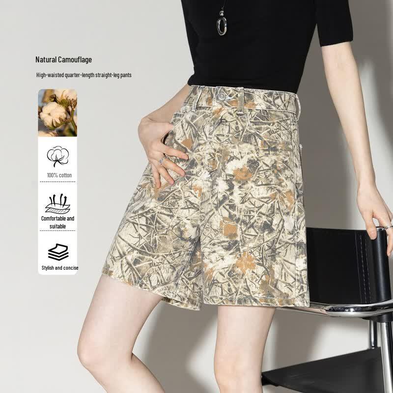 Demana Women s American Retro Camouflage Shorts XL