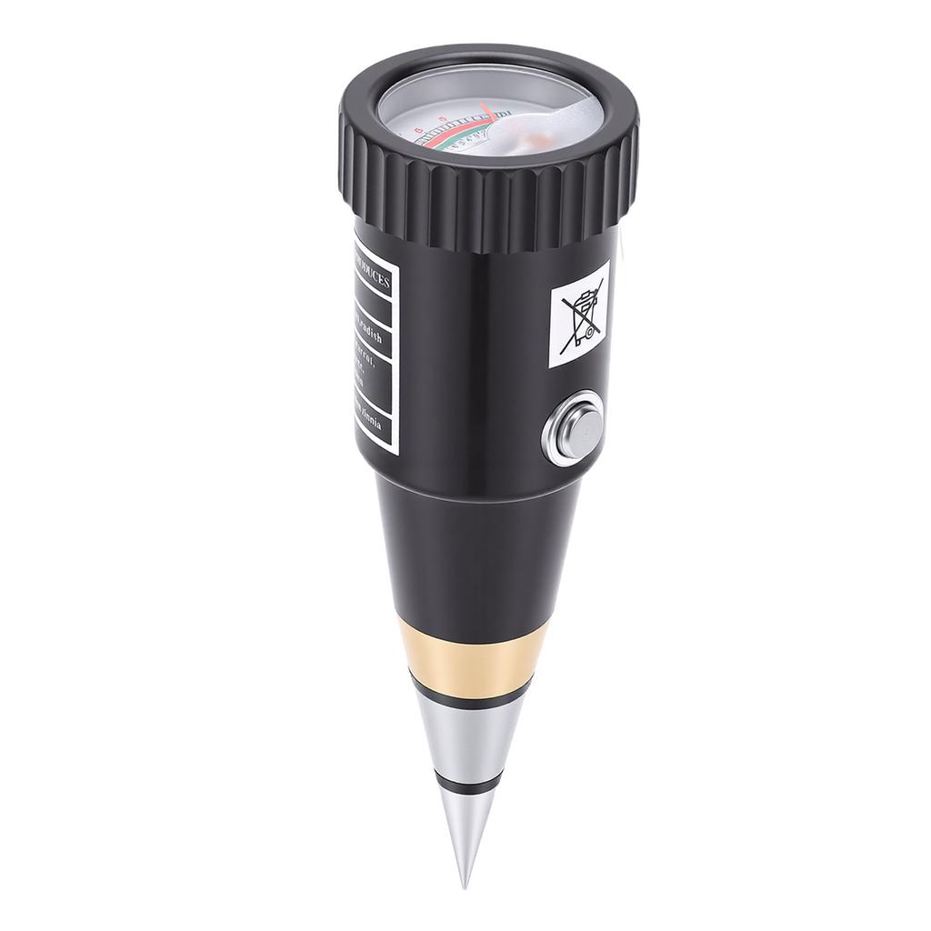 2 in 1 Cone PH Soil Tester Stainless Steel PH Humidity Soil Meter for Garden Farm Lawn Care