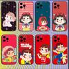 F-Fujiya Milky Peko-Chan Handyhülle Für iPhone 16,15,14,13,12,11,Pro,X,XS,Max,XR,Plus,Mini Weiche Schwarze Hülle