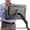 SANWA SUPPLY Monitor Arm (Single Gas Spring Type Thin Short Clamp Black) CR-LAC1403BK