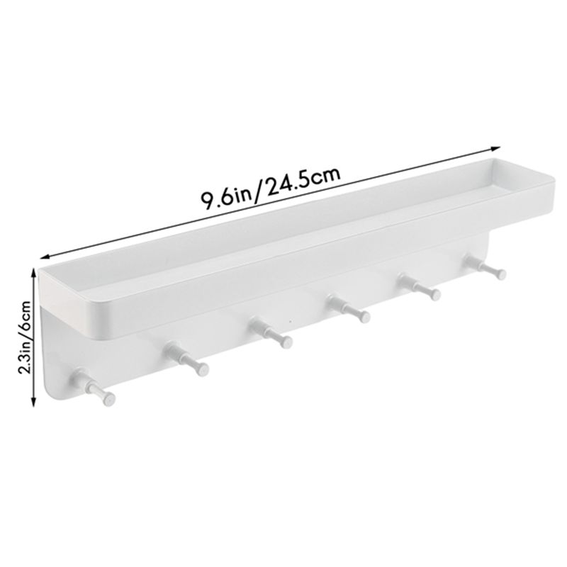 M-Modern-Wall Mount Key Holder Sundries Rack Hanger Metal Mail Organizer Decorative Black