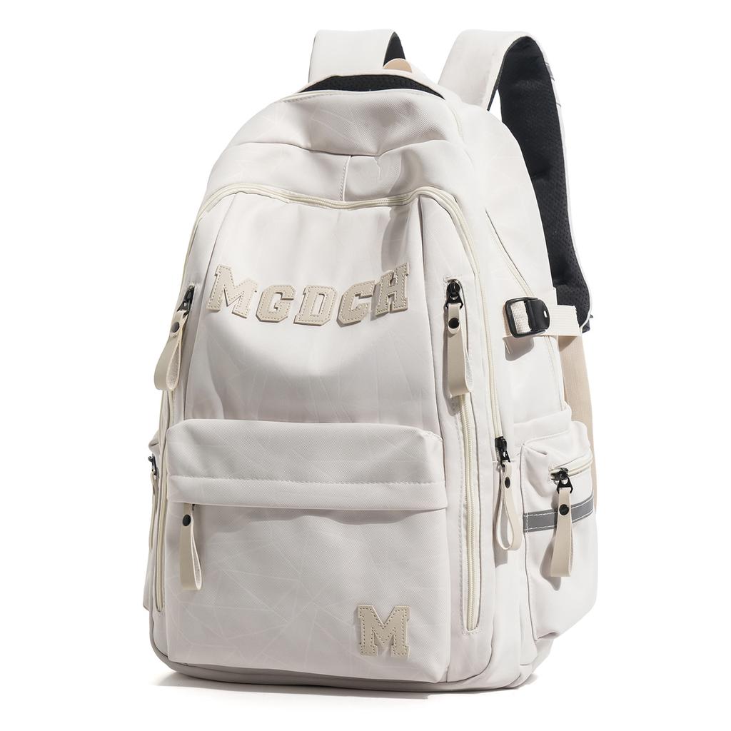 Schoolbag American trendy cool matte dark pattern college style backpack college student couple campus commute leisure travel schoolbag