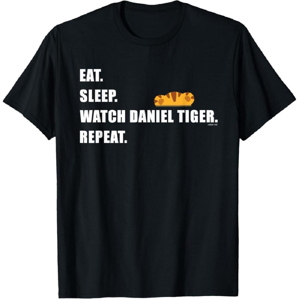 Eat Sleep Watch Daniel Tiger s Neighborhood Repeat (Dark) T-Shirt S