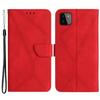 HT05 Skin-touch Phone Case for Samsung Galaxy A22 5G (EU Version) Imprinted Line Wallet Stand Leather Cover
