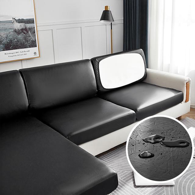 Waterproof Pu Leather Sofa Cushion Cover For Living Room Furniture Protector Stretch L-Shaped Corner Armchair Sofa Slipcovers