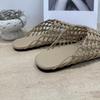 Sheepskin Version~ Leather Sandals Women 2025 Summer Hollow Fishing Net Bag Head Drag Outside Wearing French Holiday Flat Bottom Half Slippers