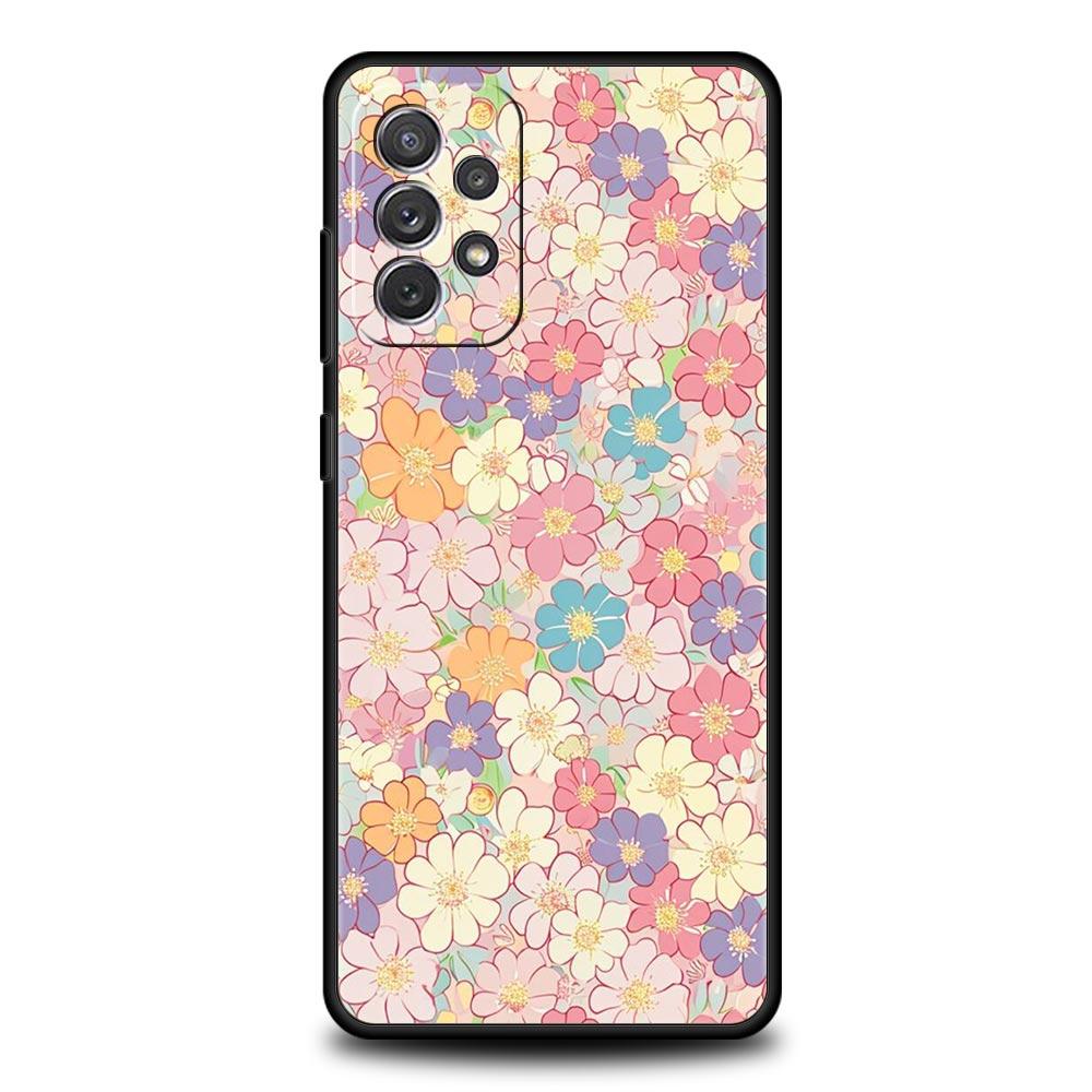 Flower Art Phone Case For Samsung Galaxy A17 A07 A55 A35 A25 A15 A05s A33 5G A31 A23 A21s A13 A41 A73 A53 A51 A71 A03s S10 Cover